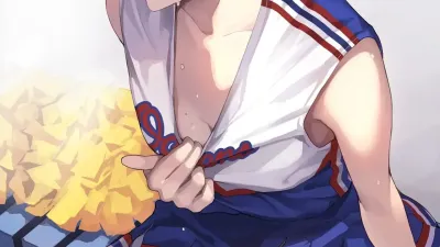땀투성이의 치어걸