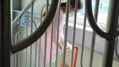 청소알바 '알바생 샛별이 계단청소 #. 1' (레깅스 & 시스루, 노브라), Part-timer Saetbyeol(Leggings & See through, No bra look)